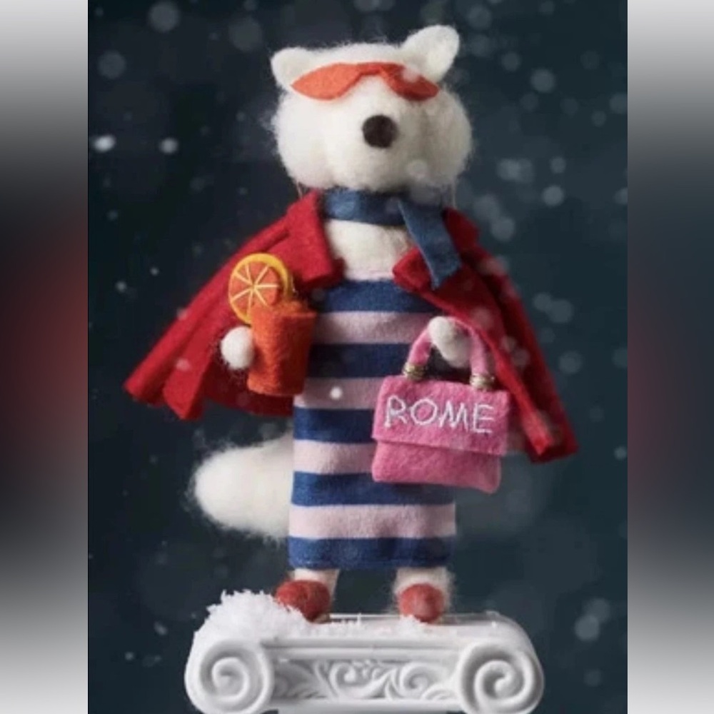 Anthropologie ROME Felt Travel Fox
